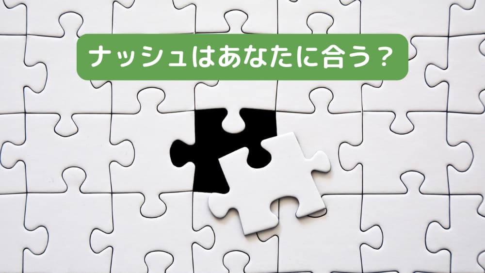 ナッシュは「忙しいあなた」に本当に合う？