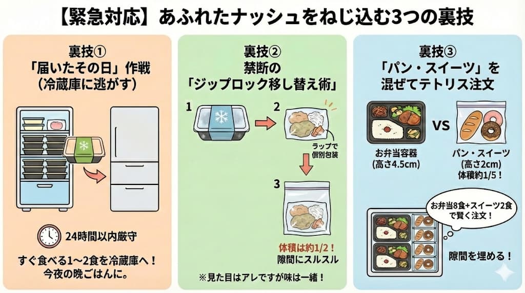 【緊急対応】あふれたナッシュをねじ込む3つの裏技