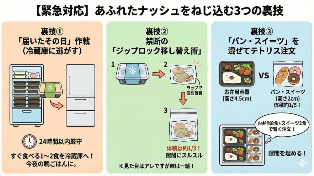【緊急対応】あふれたナッシュをねじ込む3つの裏技